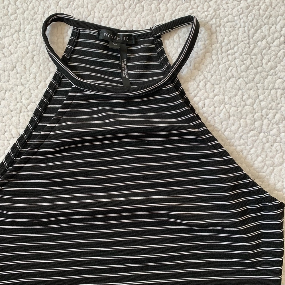 Dynamite Stripped Cropped Tanktop - Picture 2 of 6
